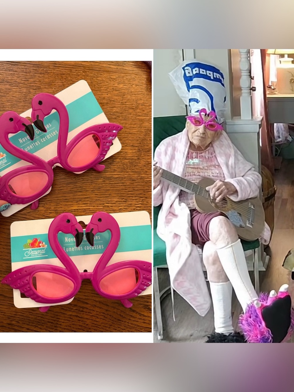 FUNNY Pink Flamingo Novelty Sunglasses FOR POOL PARTIES
